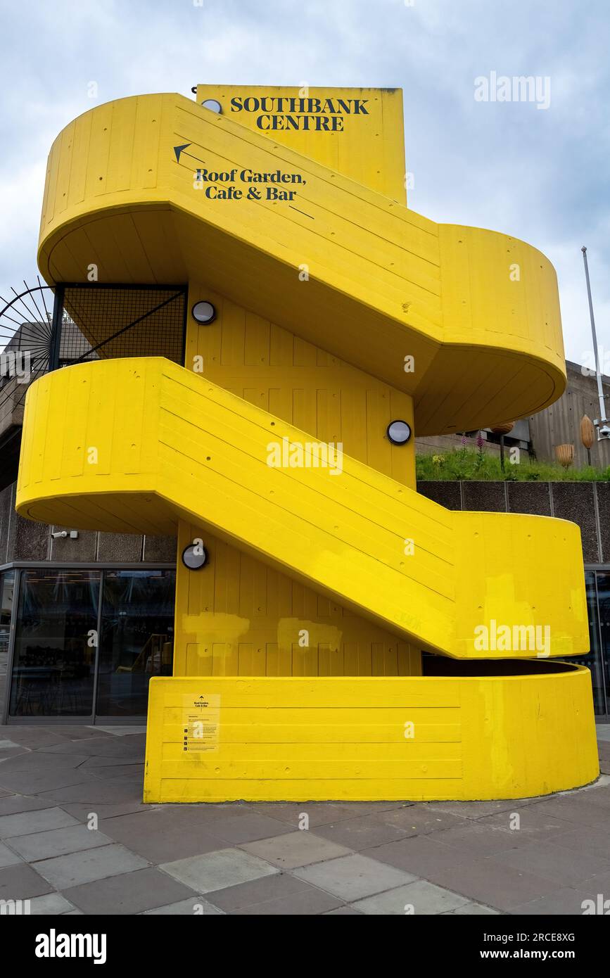 London, UK 6 June 2023 The exterior of the bright yellow Southbank Centre on the south bank