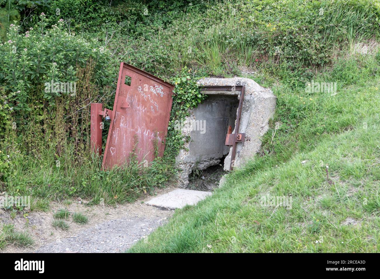 The entrance tunnel to the Drop Redoubt in the Western Heights of Dover ...