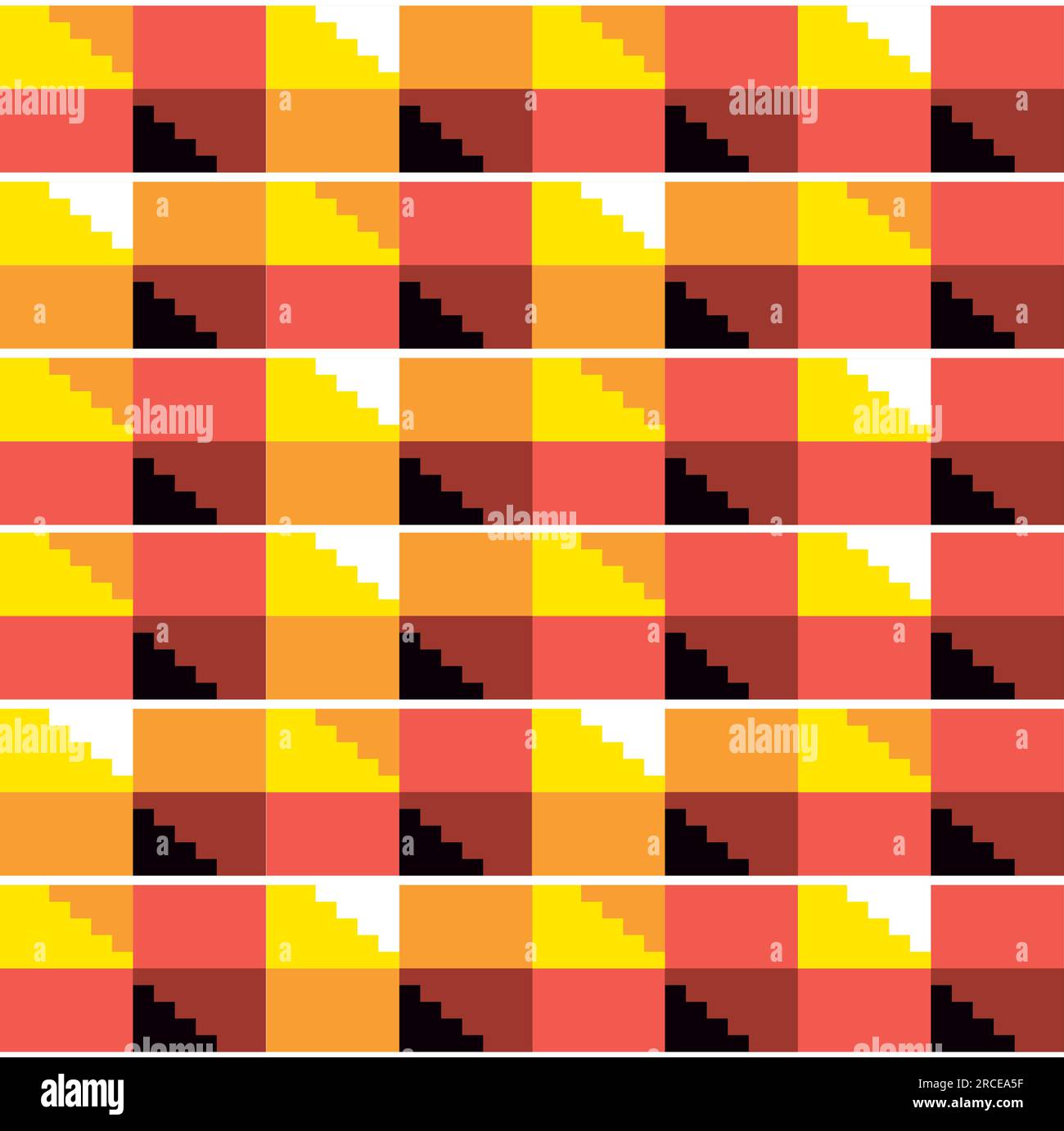 Tribal african seamless vector pattern with geometric shapes, Kente