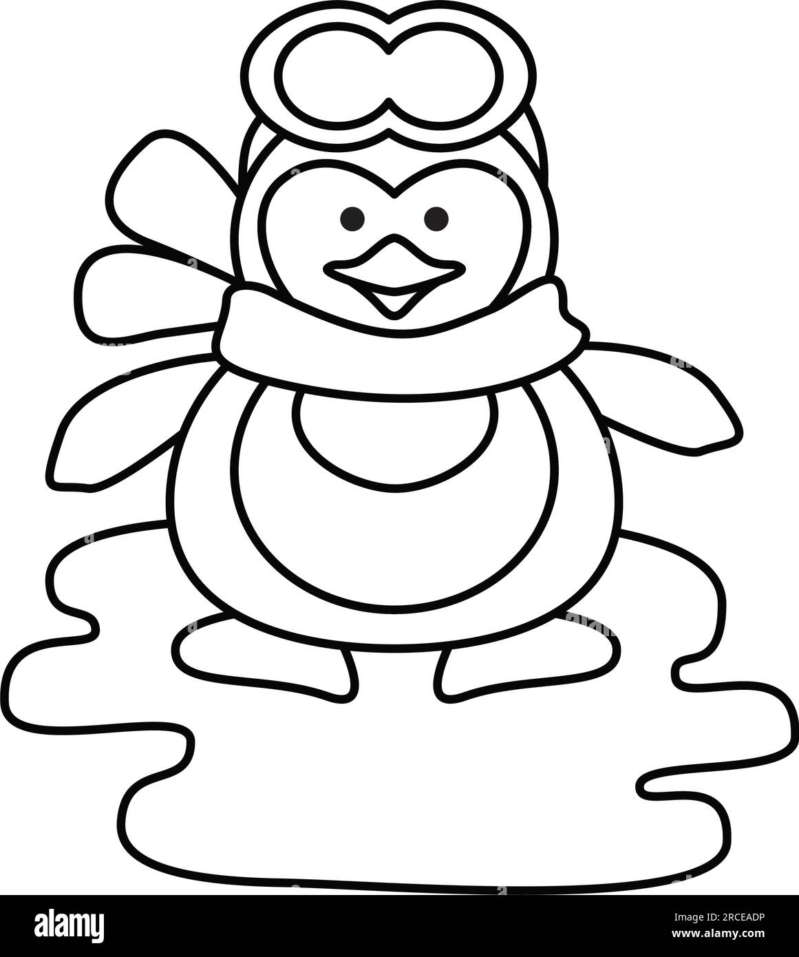 Winter Penguin Coloring Pages For Kids