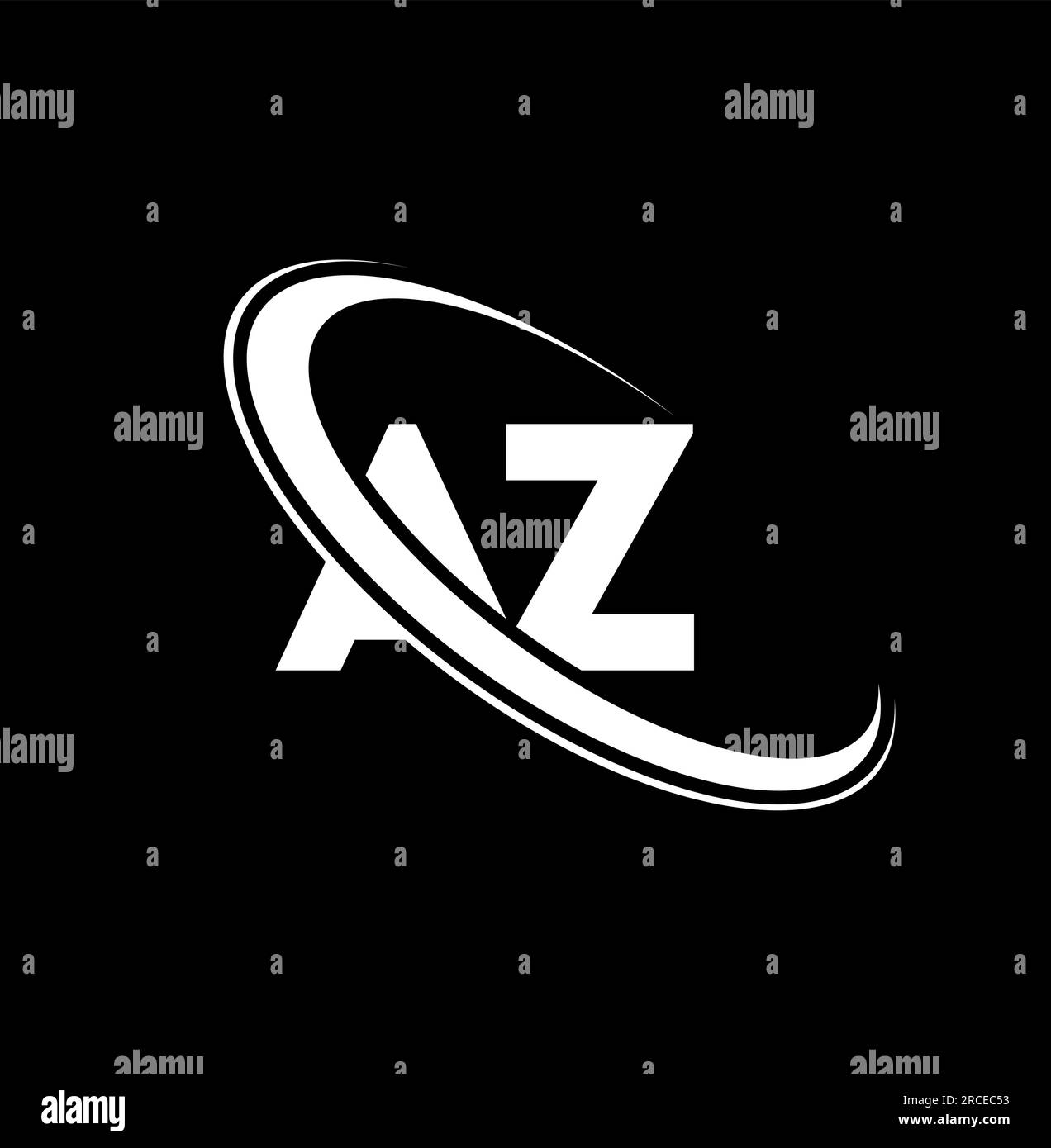 AZ logo. A Z design. White AZ letter. AZ/A Z letter logo design ...