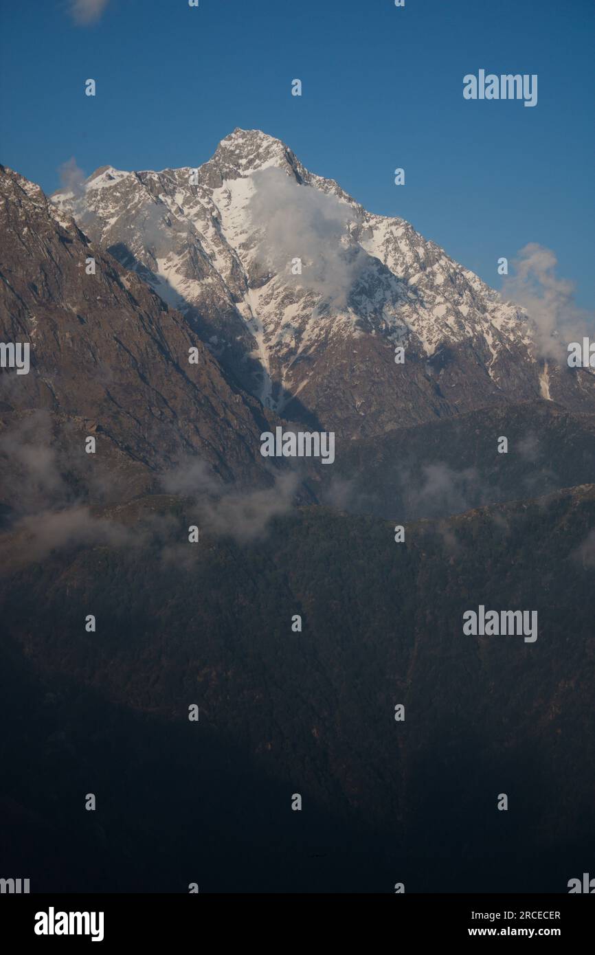 Beautiful Himalayan Range At Triund Top Stock Photo