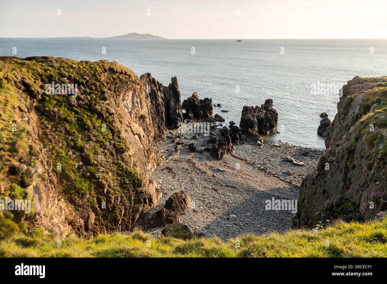Secluded cove at Church Bay, Anglesey, North Wales Stock Photo Alamy