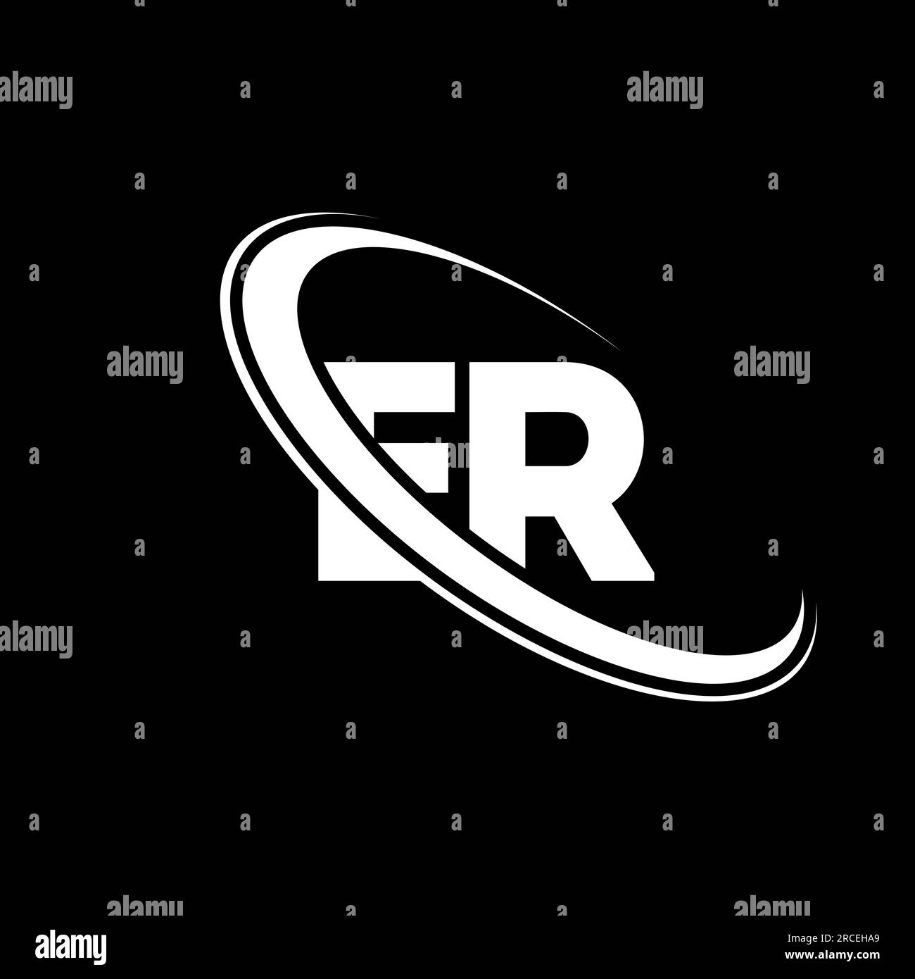 ER logo. E R design. White ER letter. ER/E R letter logo design ...