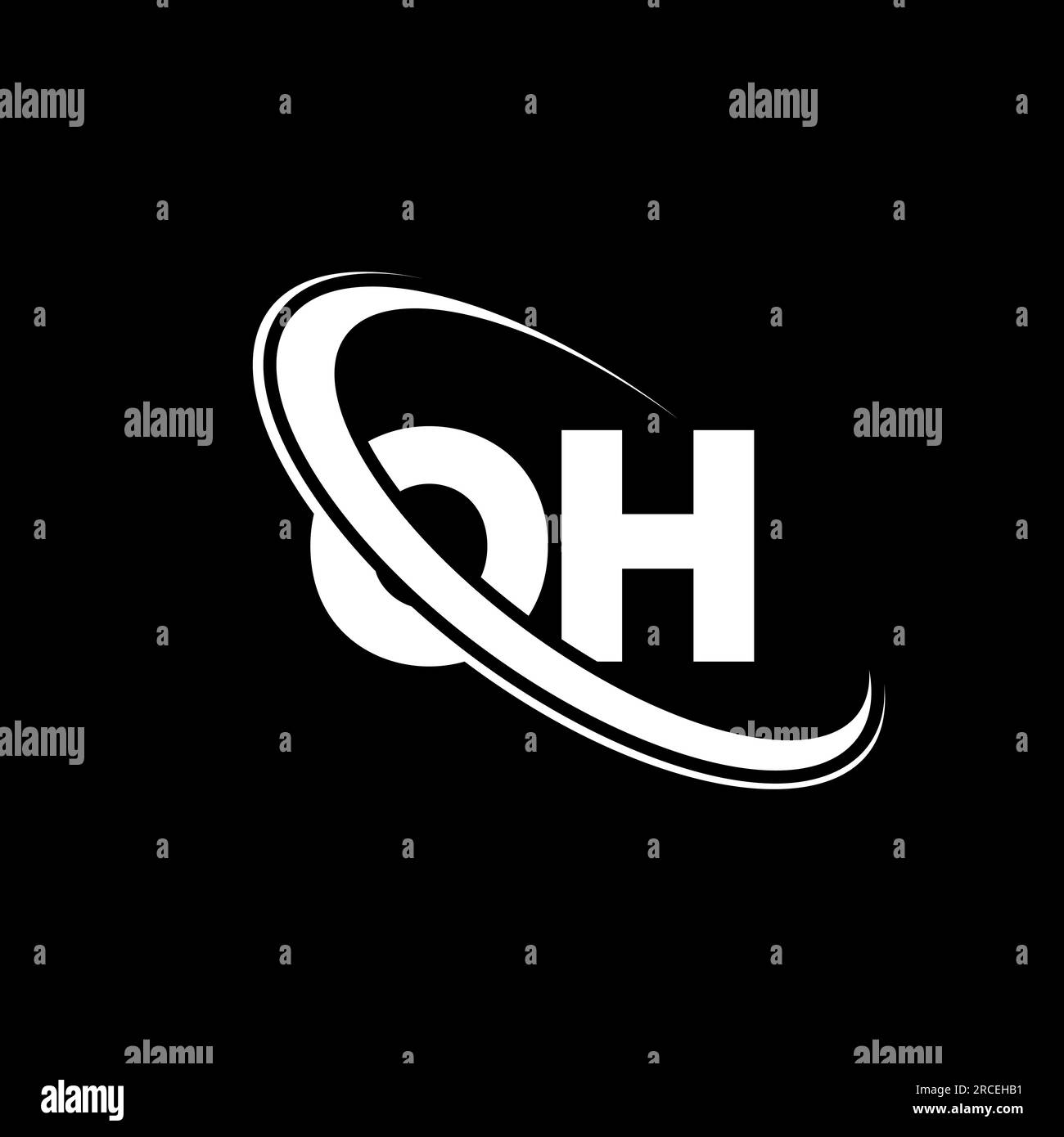 OH logo. O H design. White OH letter. OH/O H letter logo design ...