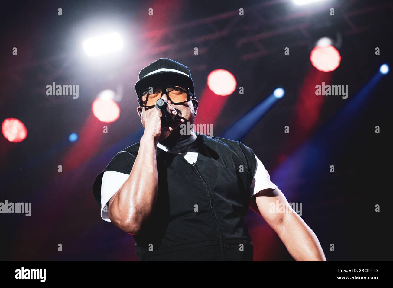 TORINO, STUPINIGI SONIC PARK FESTIVAL 2023, ITALY: Apl.de.ap (real name Allan Pineda Lindo) of the American musical group consisting of rappers called Black Eyed Peas performing live at the Stupinigi Sonic Park festival Stock Photo