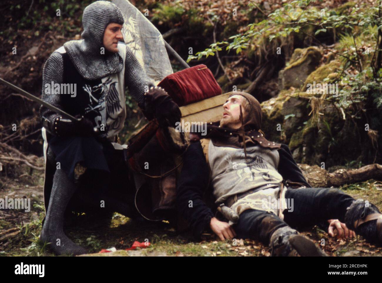 John Cleese, Eric Idle, "Monty Python and the Holy Grail" (1975). Photo credit EMI Films Stock