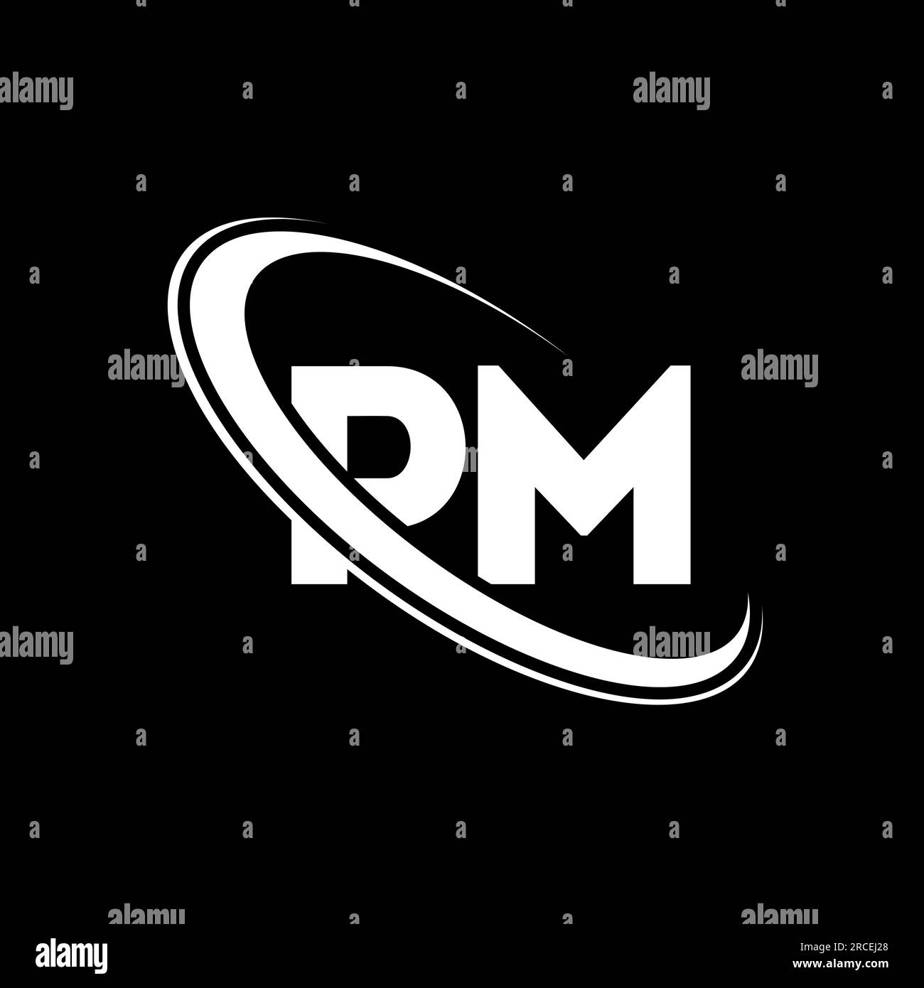 Pm letter design hi-res stock photography and images - Alamy
