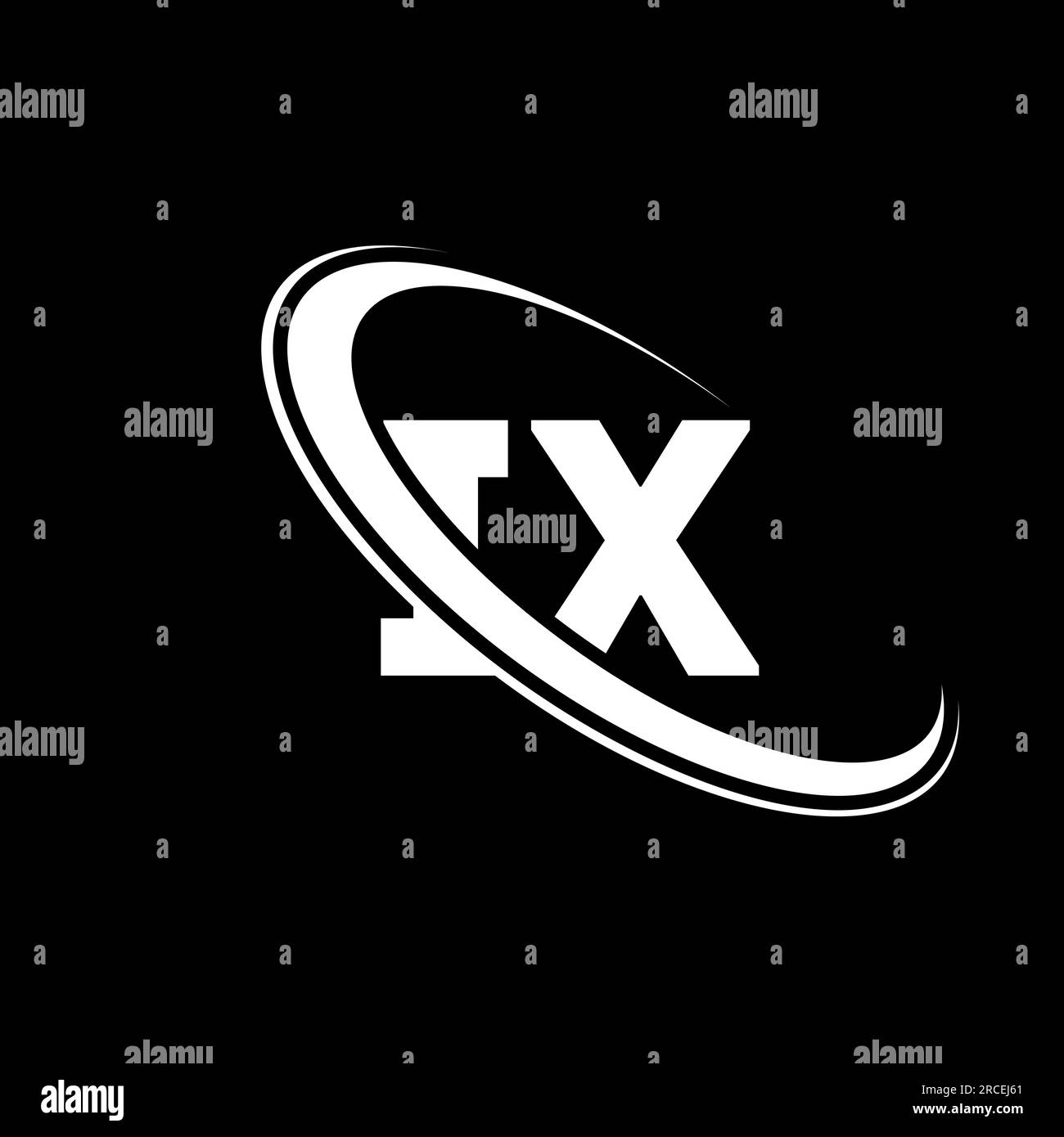 IX logo. I X design. White IX letter. IX/I X letter logo design. Initial letter IX linked circle uppercase monogram logo. Stock Vector