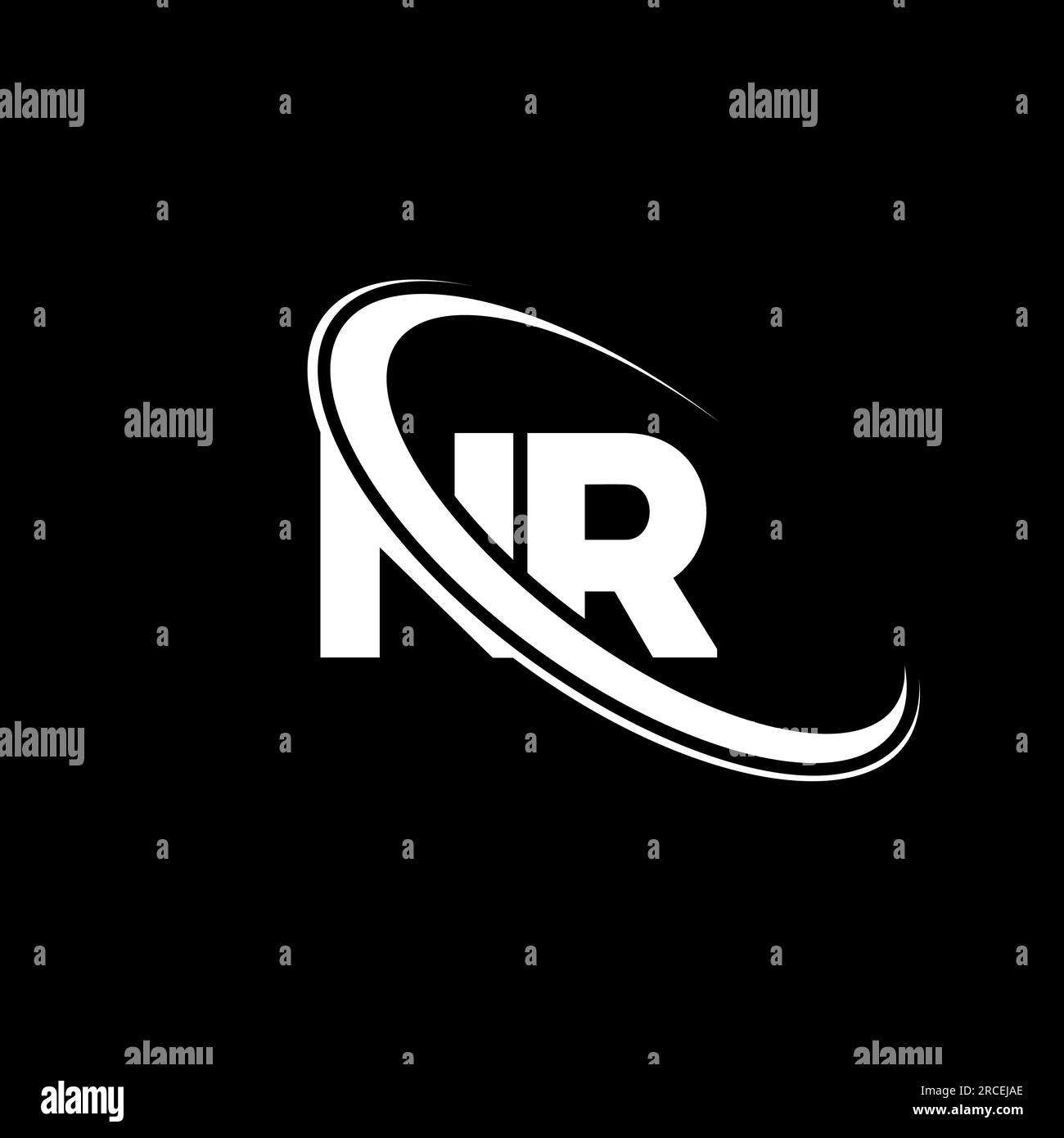 NR logo. N R design. White NR letter. NR/N R letter logo design ...