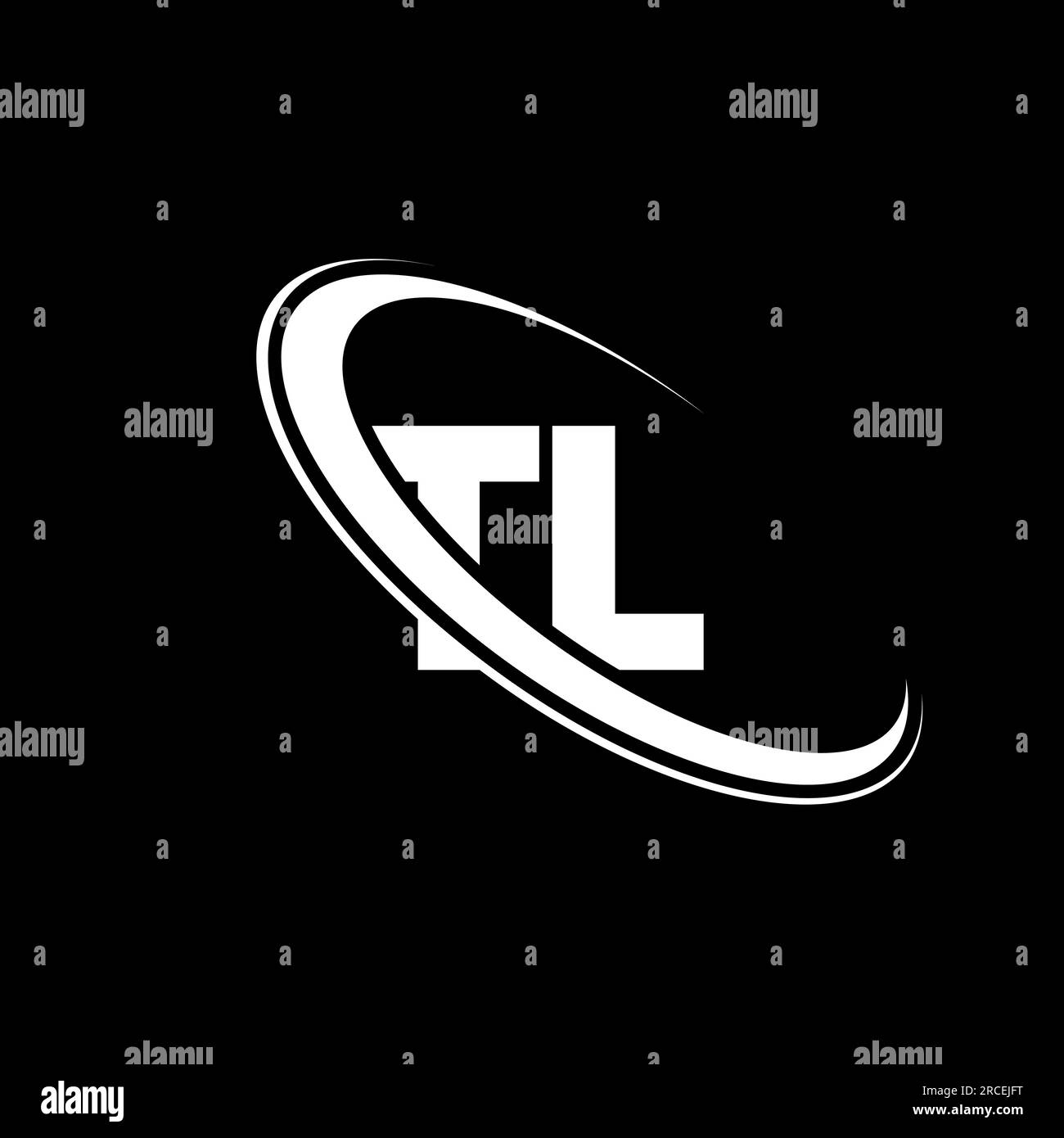 TL logo. T L design. White TL letter. TL/T L letter logo design. Initial letter TL linked circle uppercase monogram logo. Stock Vector