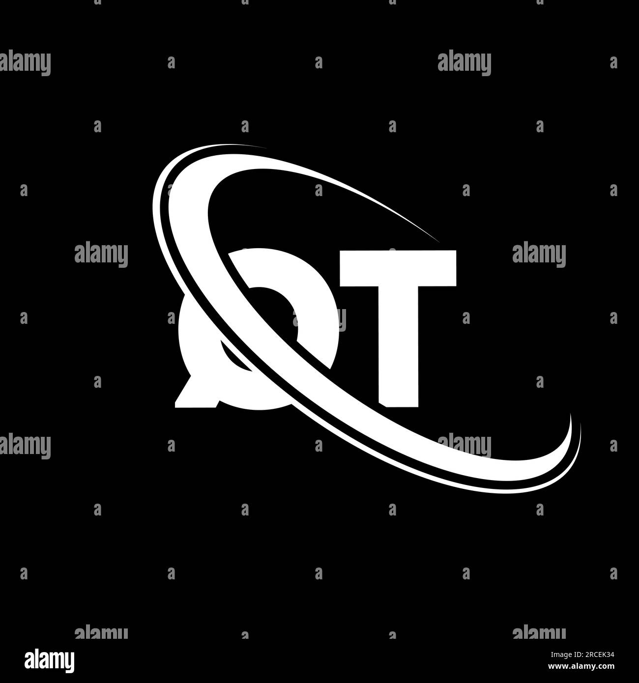 Qt modern logo Black and White Stock Photos & Images - Alamy