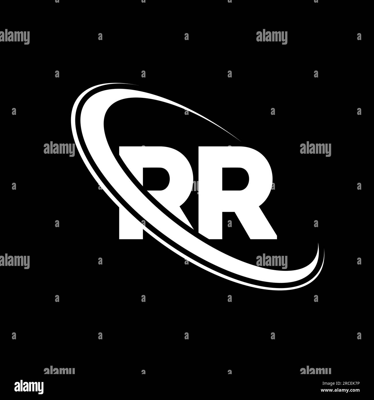 RR logo. R R design. White RR letter. RR/R R letter logo design