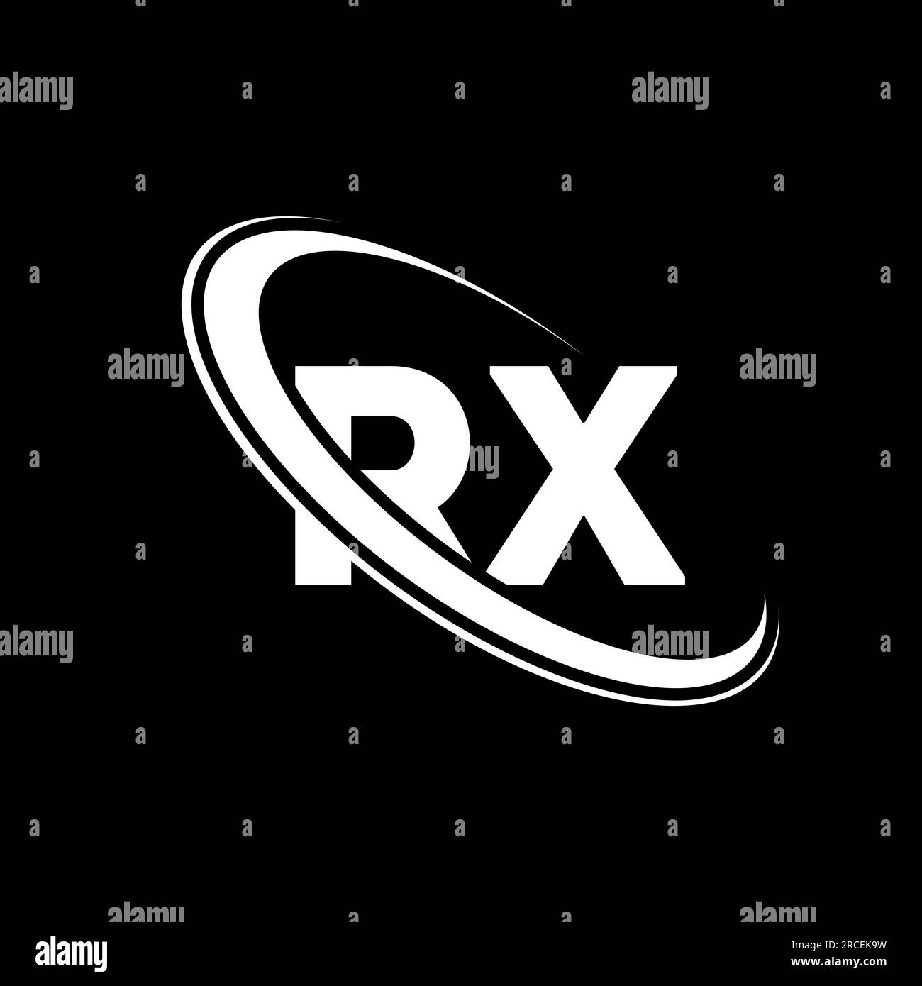 Premium Vector  Rx letter logo design with a circle shape rx