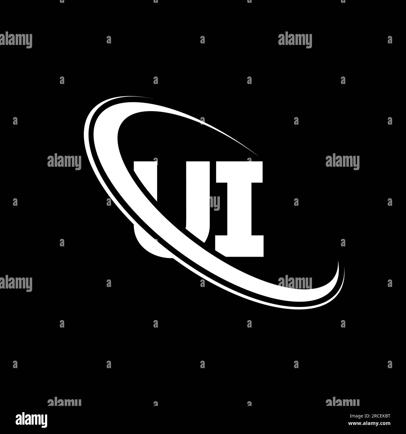 UI logo. U I design. White UI letter. UI/U I letter logo design ...