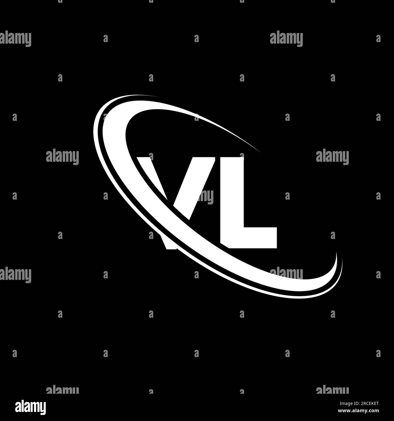 VL V L Letter Logo Design With Fire Flames And Orange Swoosh