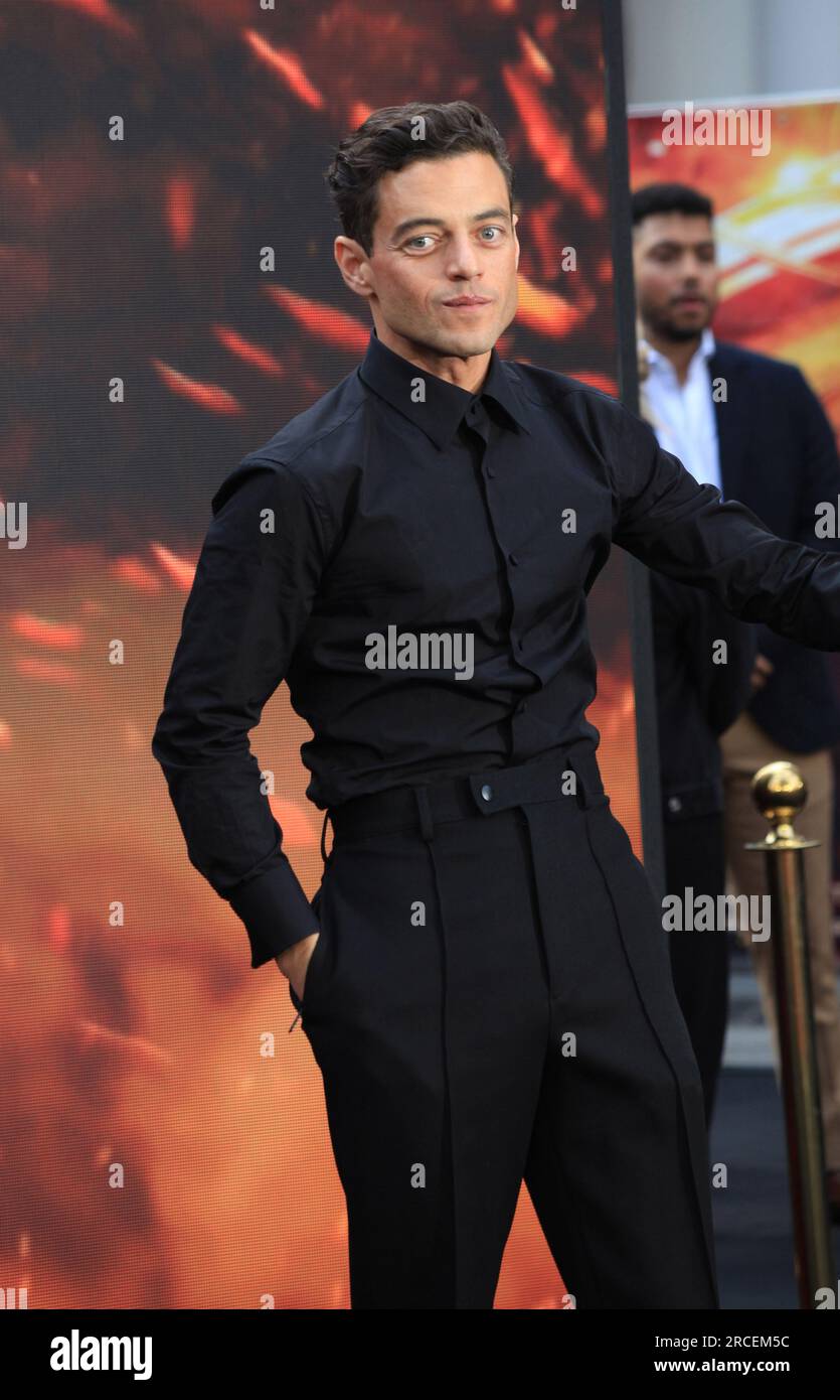 London, UK. Rami Malek at the Oppenheimer Premiere. Odeon Luxe