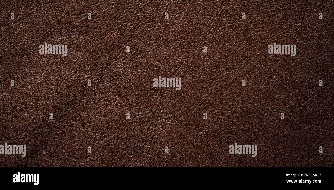 Brown leather texture with natural pattern, vintage background Stock Photo