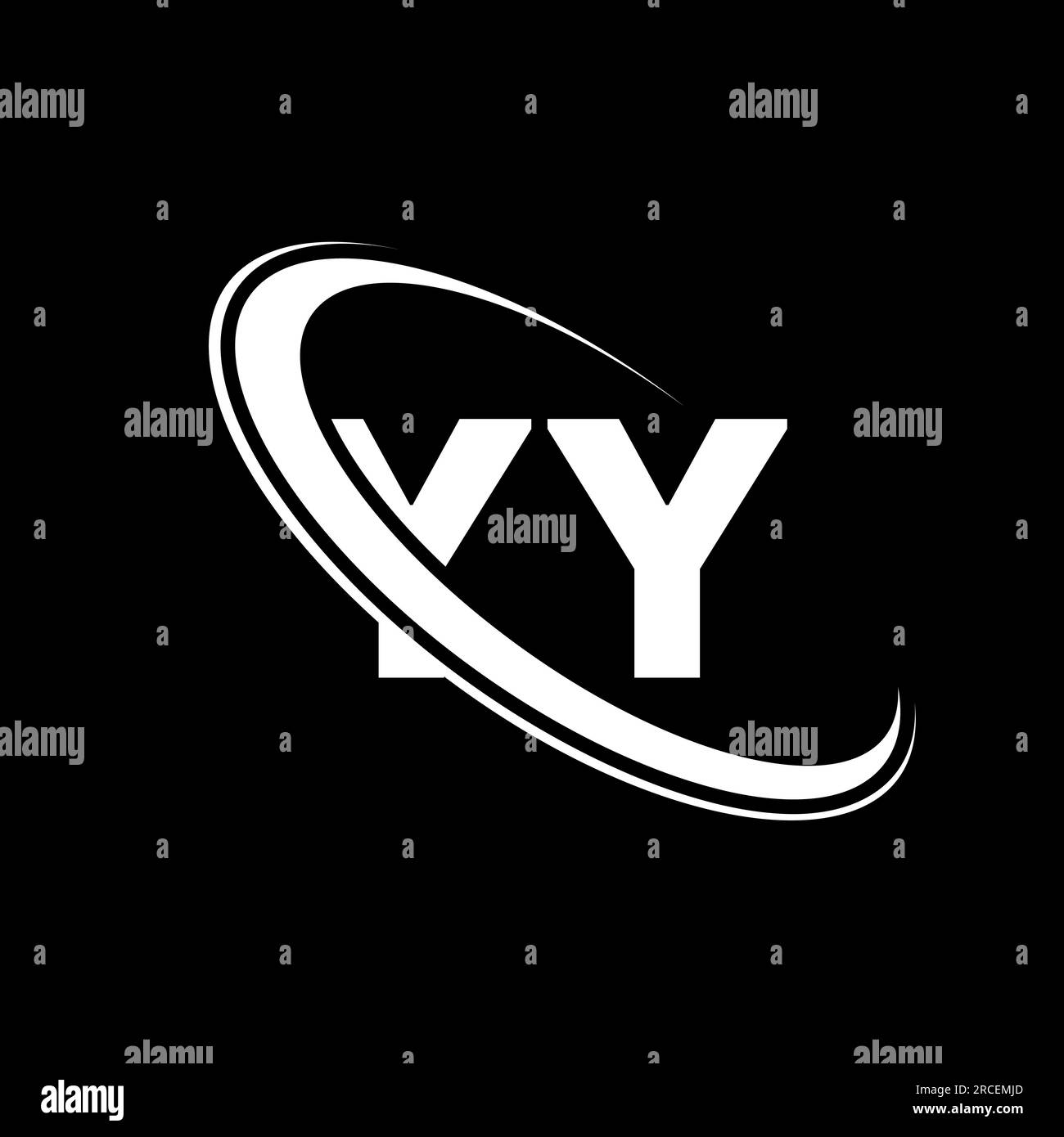 YY logo. Y Y design. White YY letter. YY/Y Y letter logo design. Initial letter YY linked circle uppercase monogram logo. Stock Vector