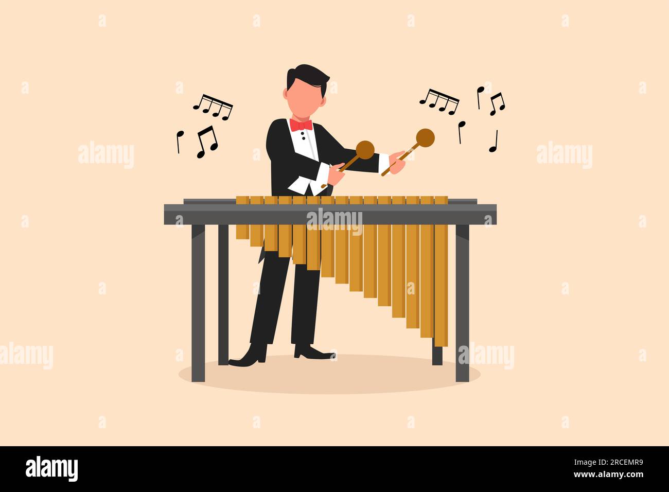 playing marimba