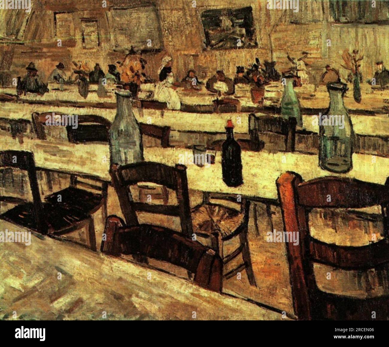Interior of a Restaurant in Arles 1888; Arles, Bouches-du-Rhône, France by Vincent van Gogh Stock Photo