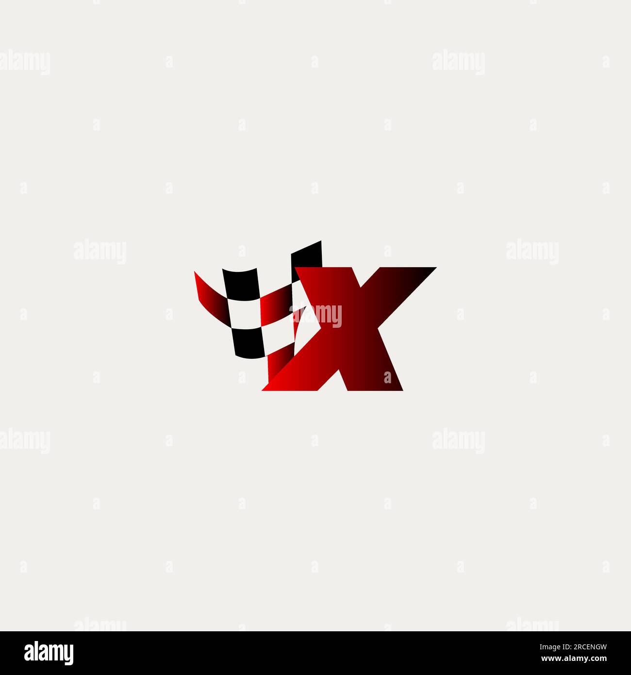 letter X flag racing race design vector Stock Vector