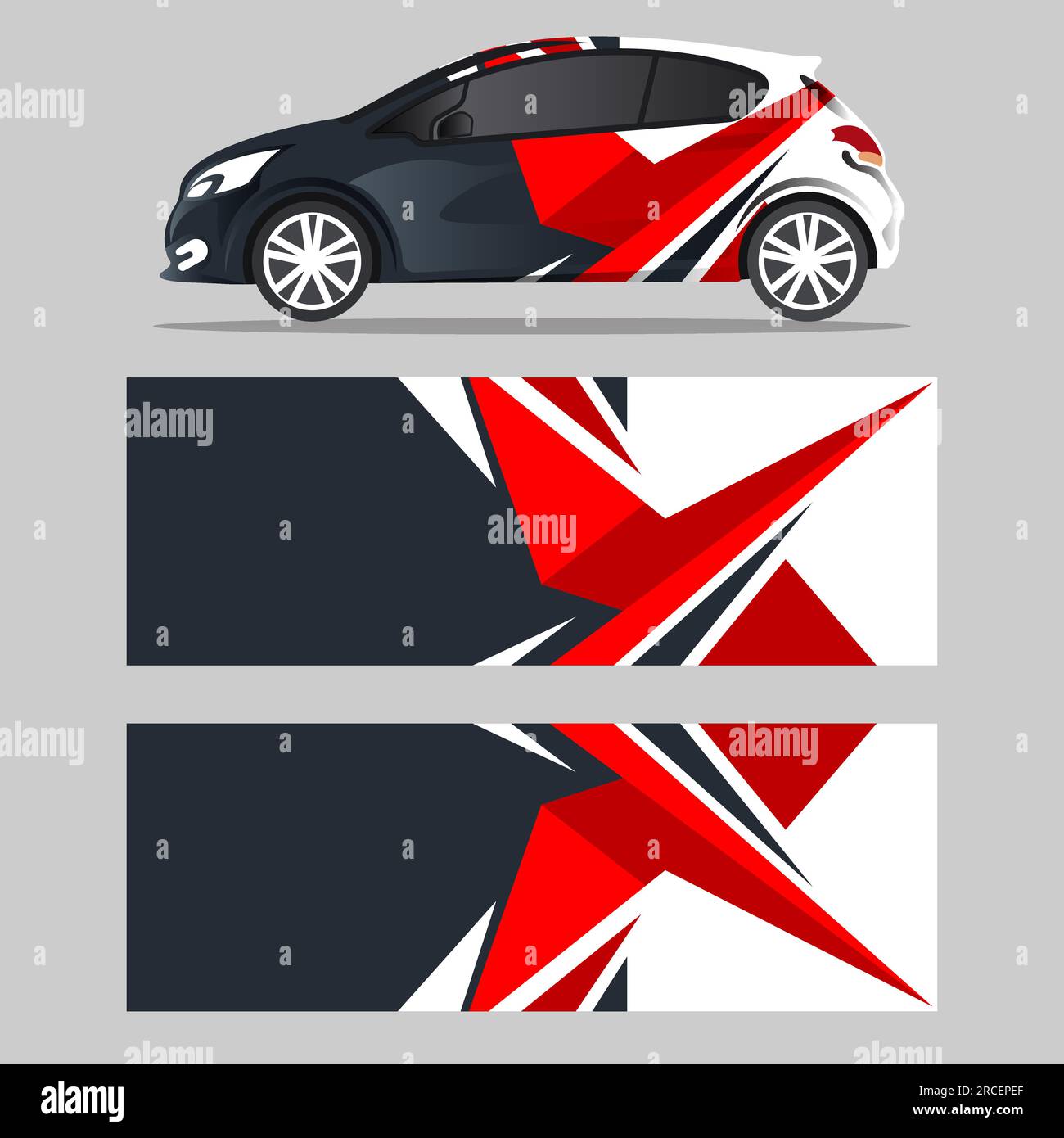wrapping car decal modern trendy element design vector Stock Vector