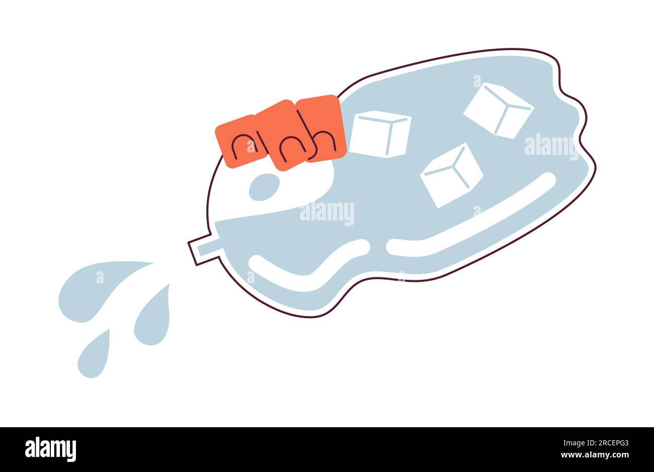 Drinking bottled water semi flat color vector character hand Stock Vector