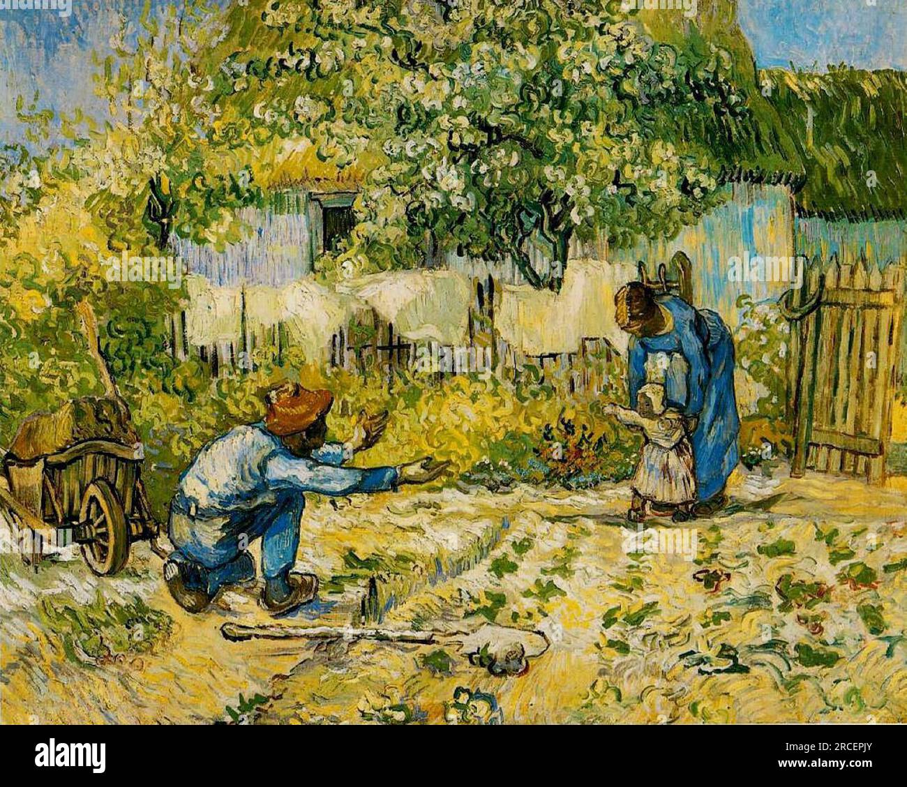 First Steps (after Millet) 1890; Saint-rémy-de-provence, France by Vincent van  Gogh Stock Photo - Alamy