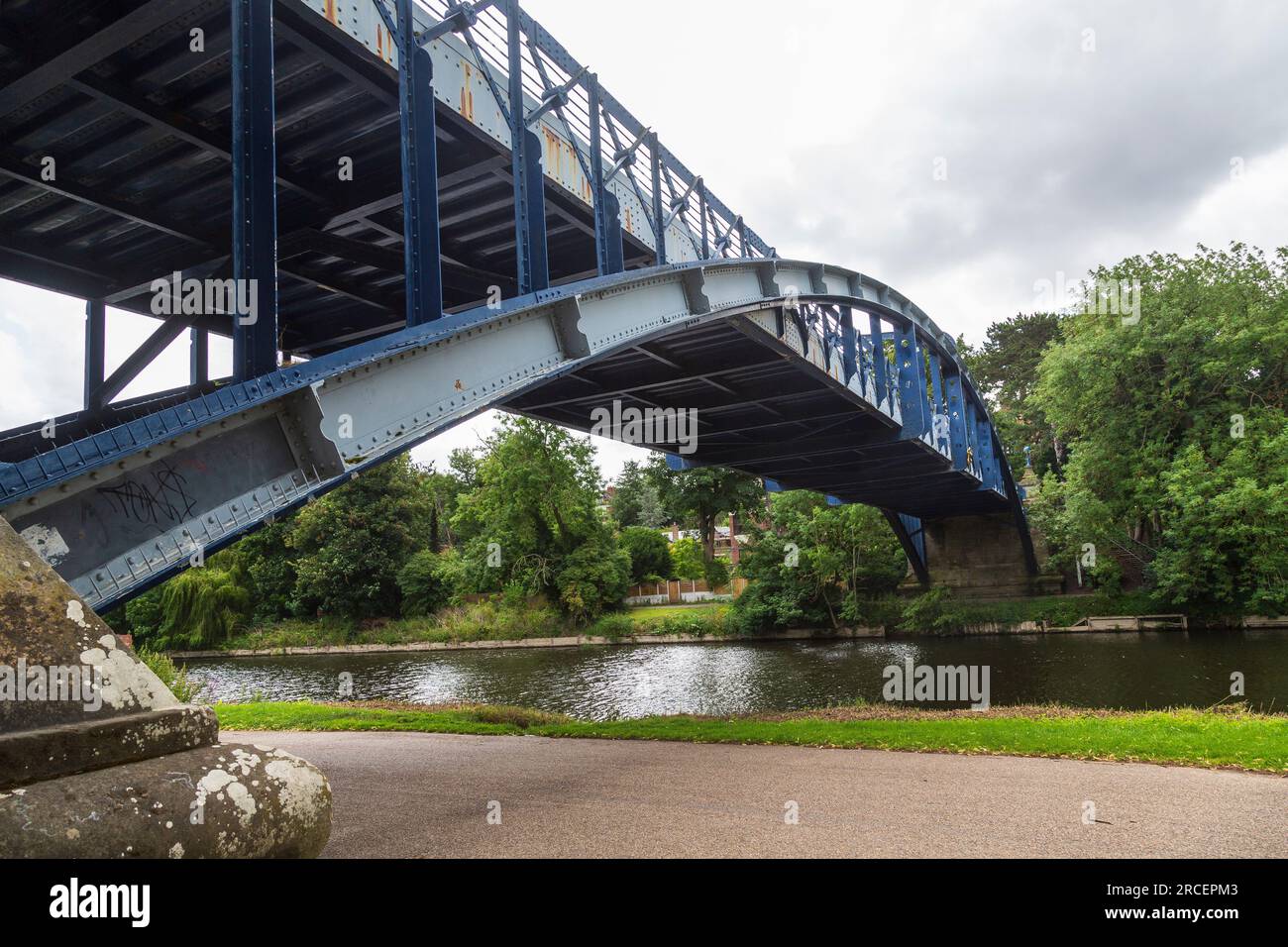 Kingsland Toll Bridge, Shrewsbury over the River Severn, Shropshire, UK Stock Photo