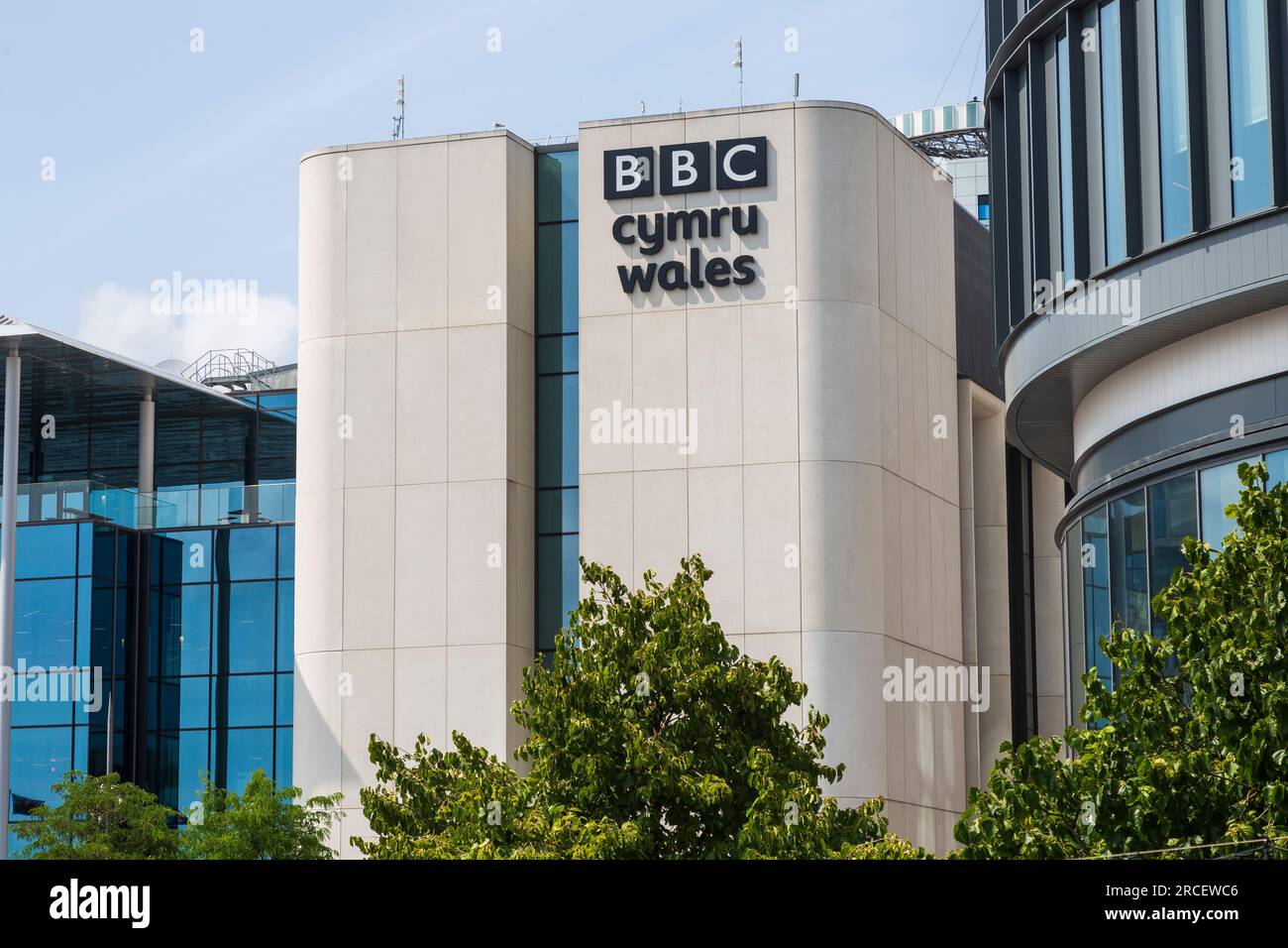 BBC Wales building in Cardiff, Wales Stock Photo