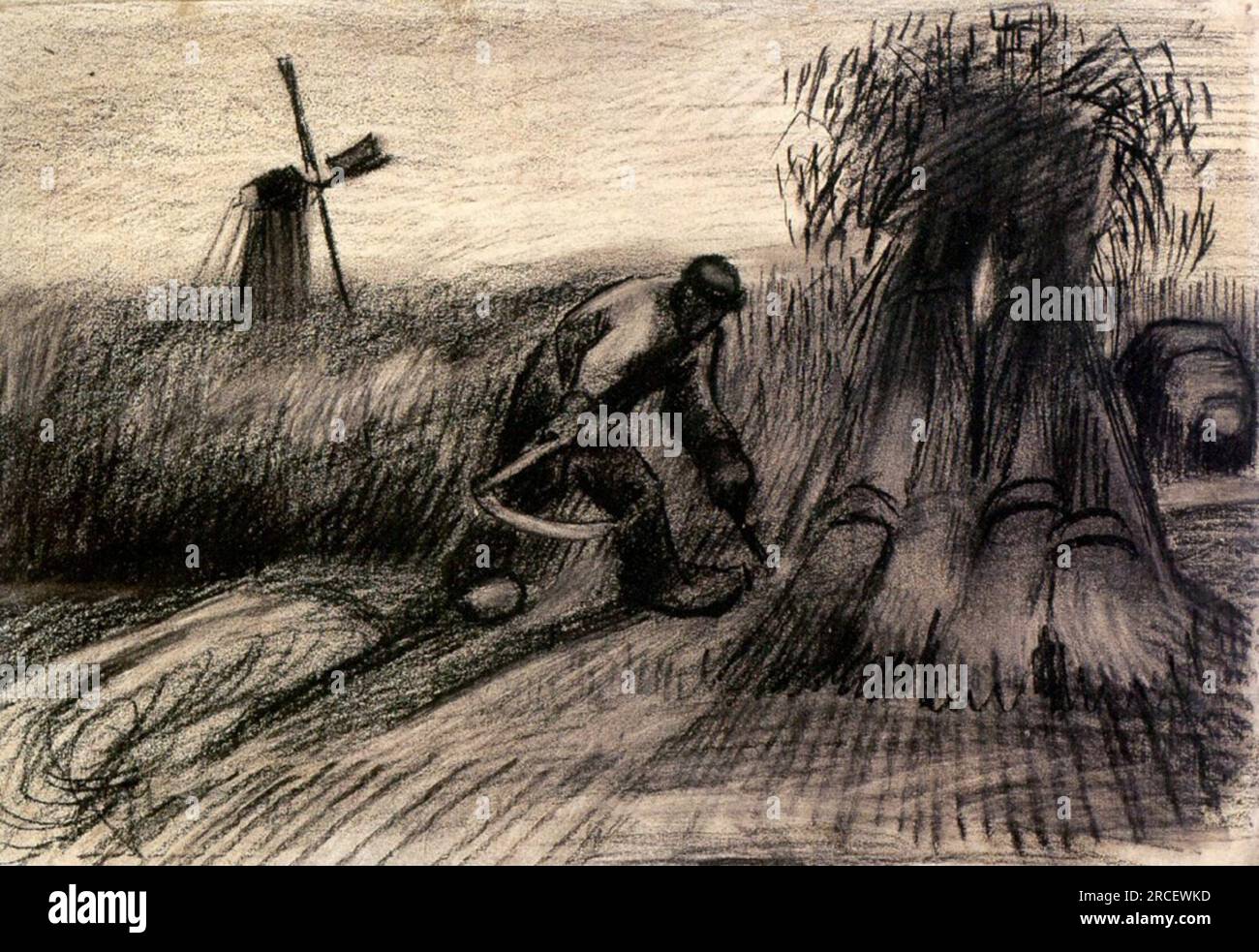 Samuelson Reaper At Work Reaper 1800s hi-res stock photography and images - Alamy
