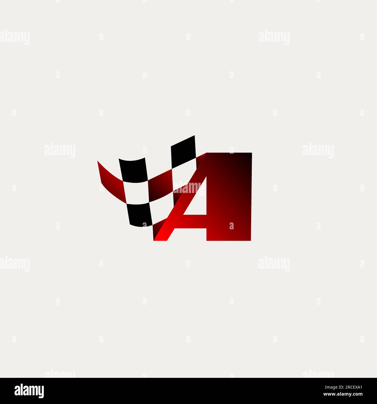 letter A flag racing race design vector Stock Vector