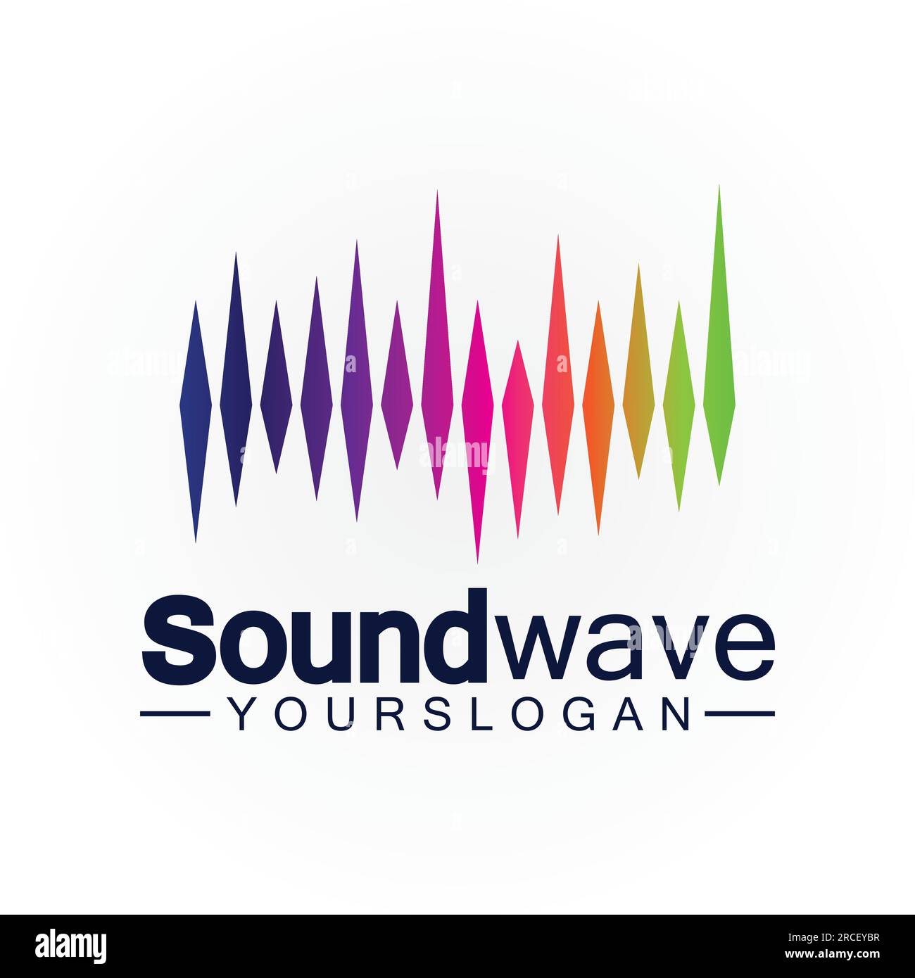 Sound wave logo and symbol vector Stock Vector