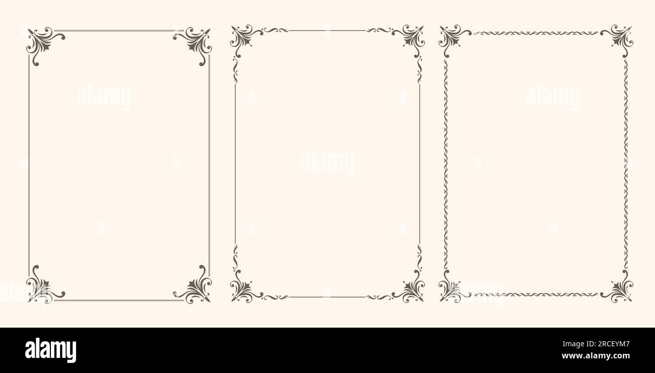 Set of vector frames borders art deco Stock Vector Image & Art - Alamy