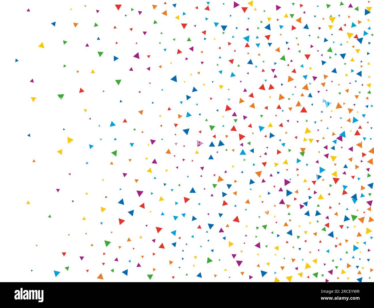 Triangular Rainbow Confetti. Rainbow glitter confetti background