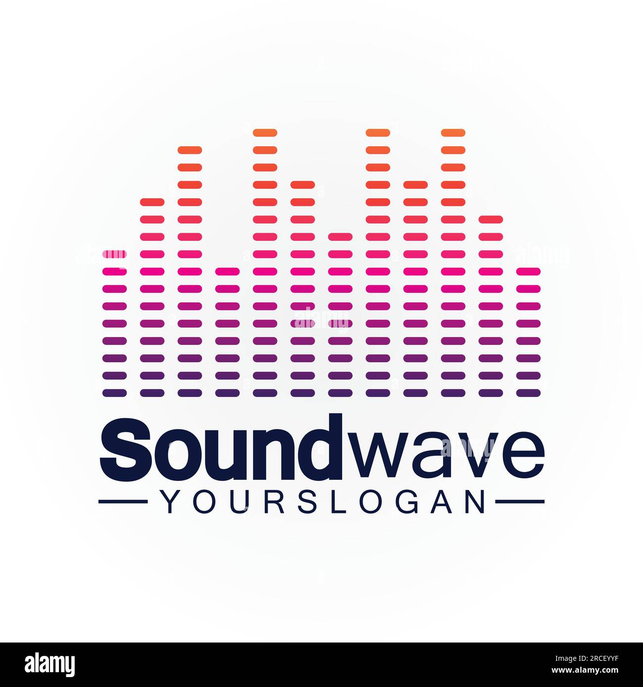 Sound wave logo and symbol vector Stock Vector