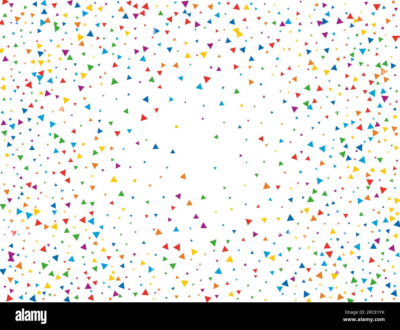 Triangular Rainbow Confetti. Rainbow glitter confetti background