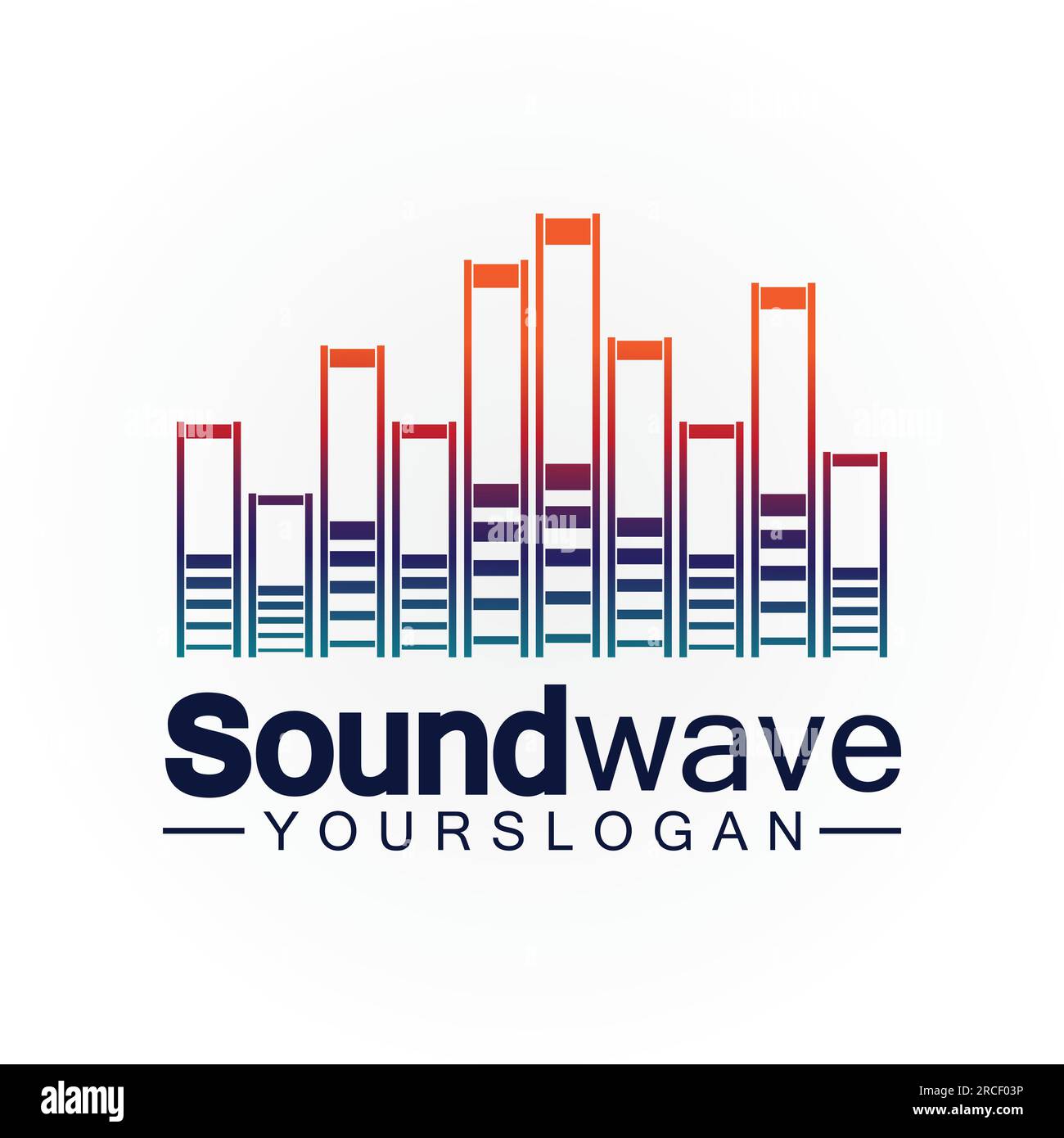 Sound wave logo and symbol vector Stock Vector