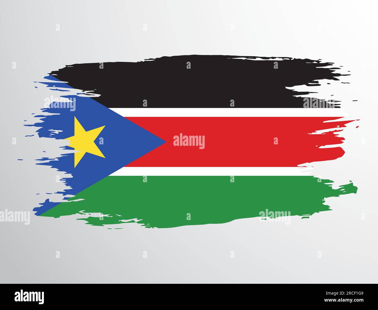 Flag of South Sudan painted with a brush Stock Vector Image & Art - Alamy
