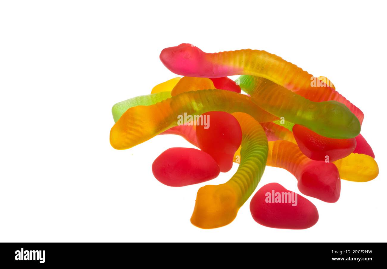 jelly candies isolated on white background Stock Photo - Alamy
