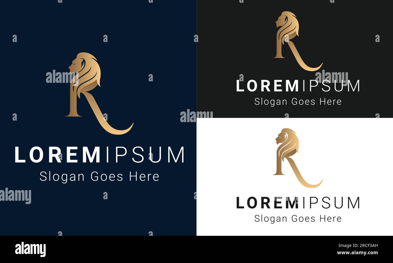 Luxury Royal King Lion with Initial Letter K King Logotype Stock Vector ...