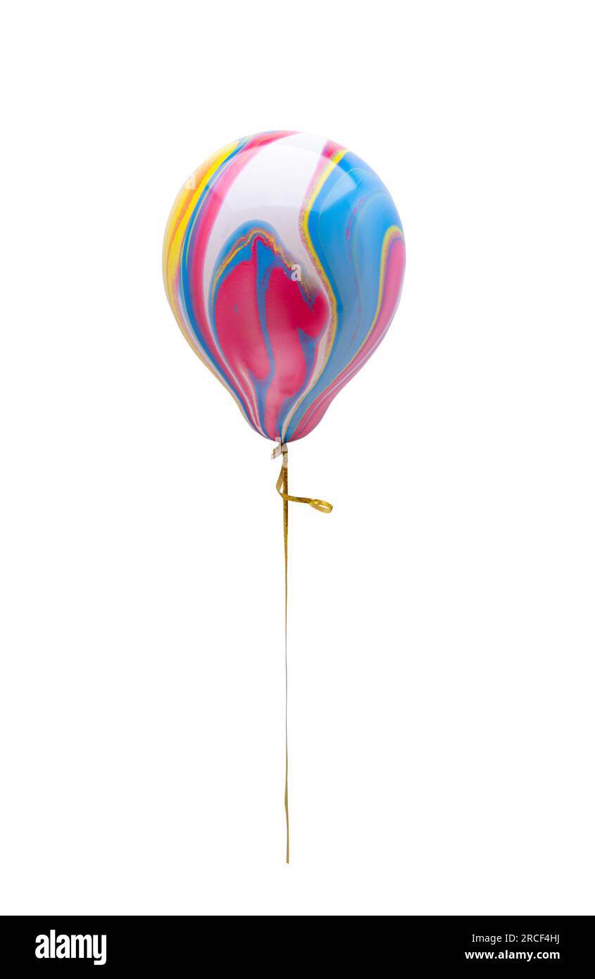 air helium balloons isolated on white background Stock Photo - Alamy