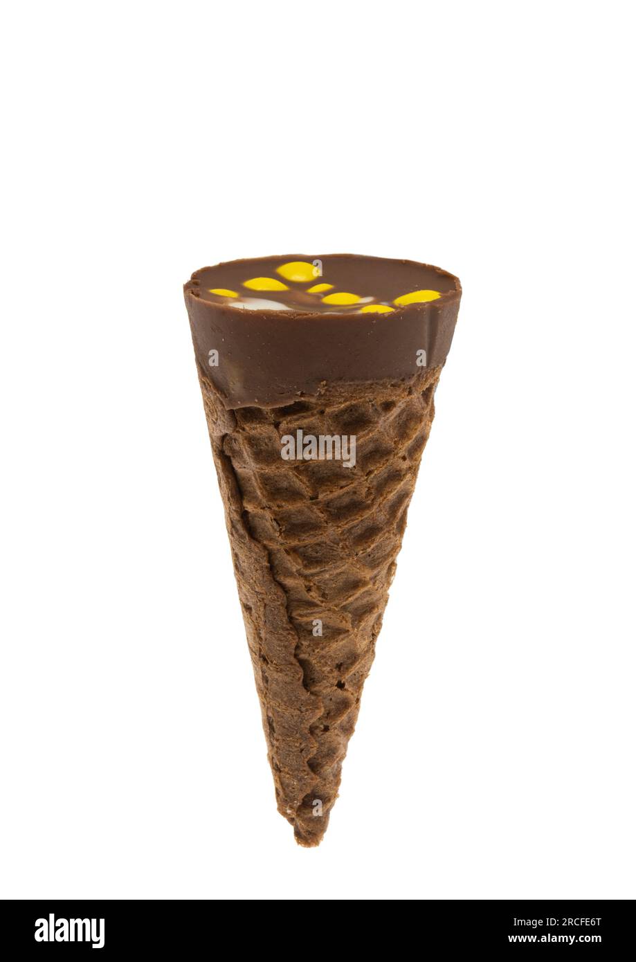 waffle cone isolated on white background Stock Photo - Alamy