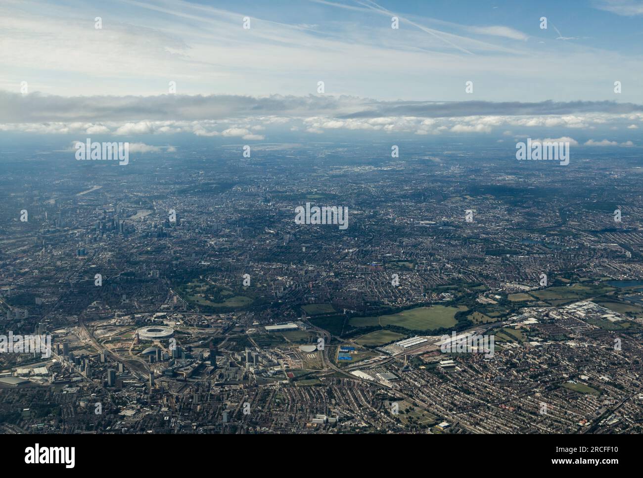 aerial view of Mile High Stadium Denver home of Denver Broncos with Rocky  mountains in background Stock Photo - Alamy