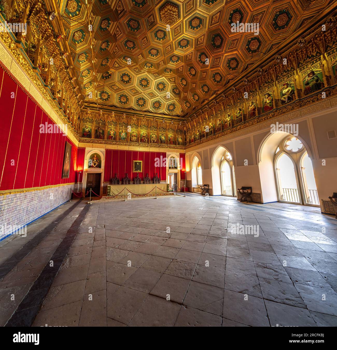 Hall of the Kings at Alcazar of Segovia Interior - Segovia, Spain Stock Photo