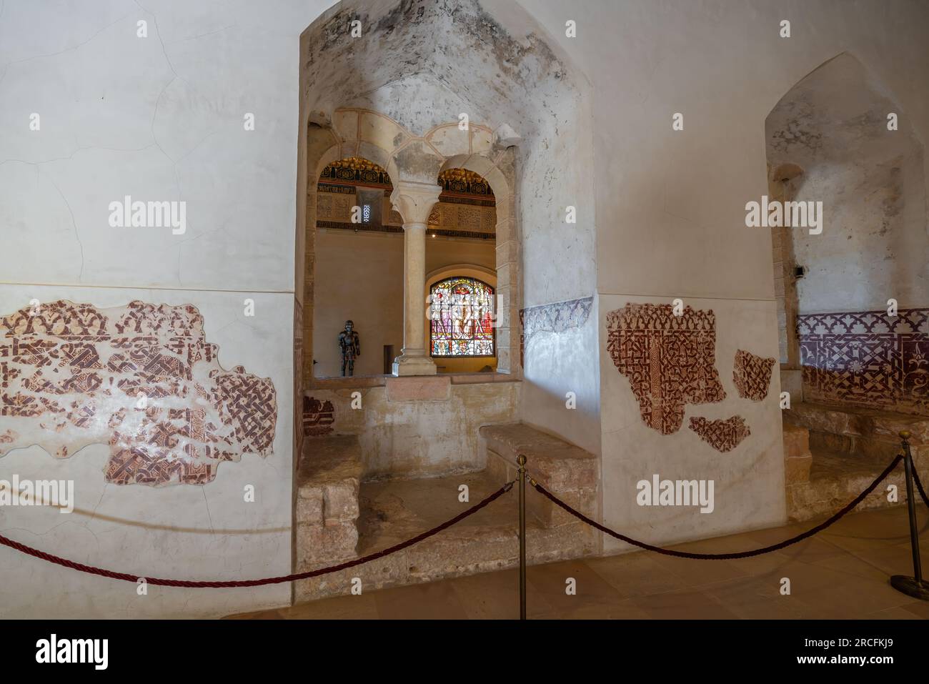 Hall of the Old Palace at Alcazar of Segovia Interior - Segovia, Spain Stock Photo