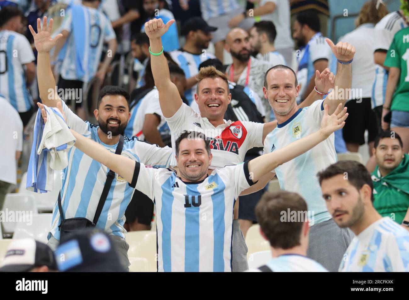Lusail, Qatar, 26, November, 2022. Fan of Argentina during the match between Argentina vs. Mexico, Match 24  Fifa World Cup Qatar 2022. Credit: Fabide Stock Photo