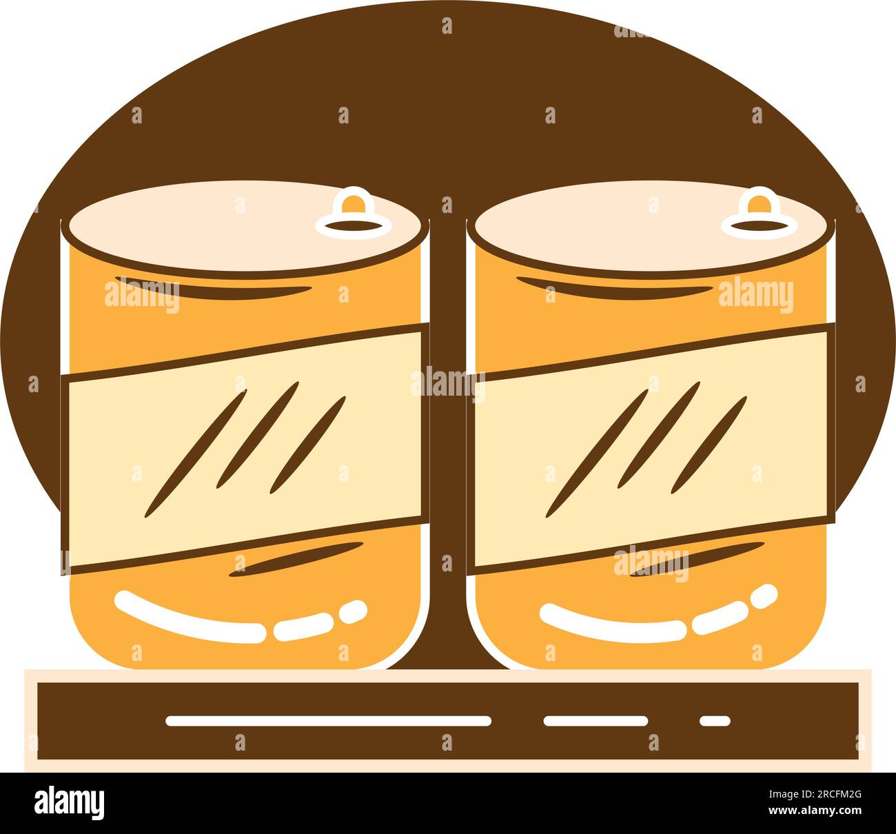 Isolated pair of beer cans icon Vector Stock Vector