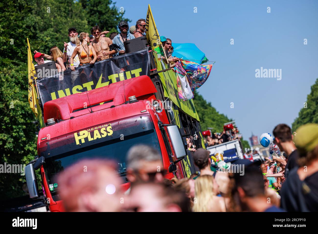 Berlin, Berlin/Germany - July 08.2023: Rave the Planet parade in Berlin ...